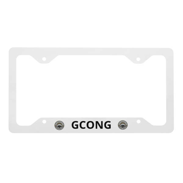 Metal license plate frame